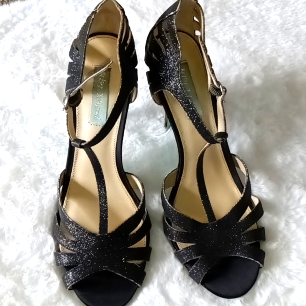 Betsey Johnson Black Strappy Heels